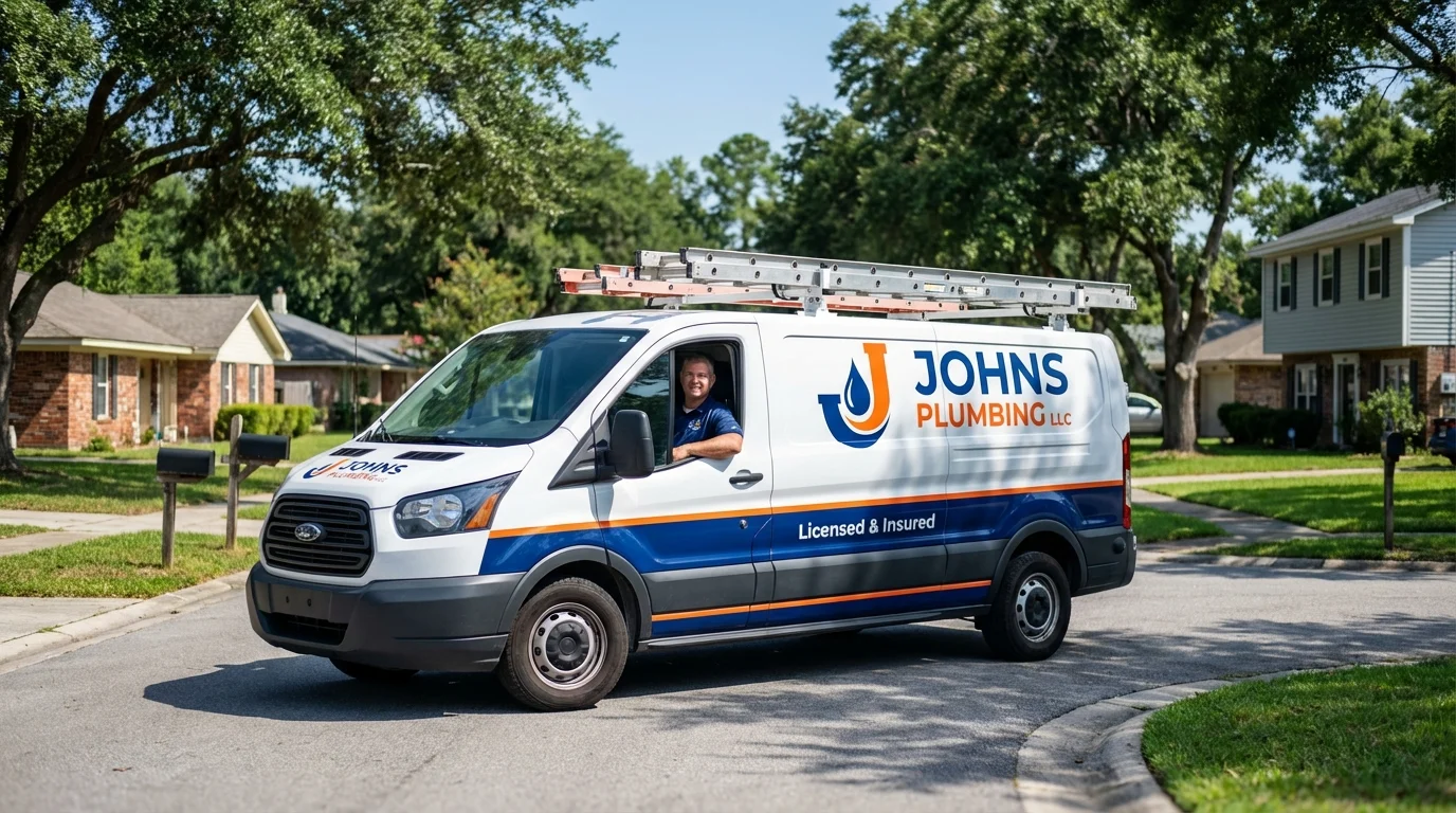 Johns Plumbing LLC service van in Vashon, WA
